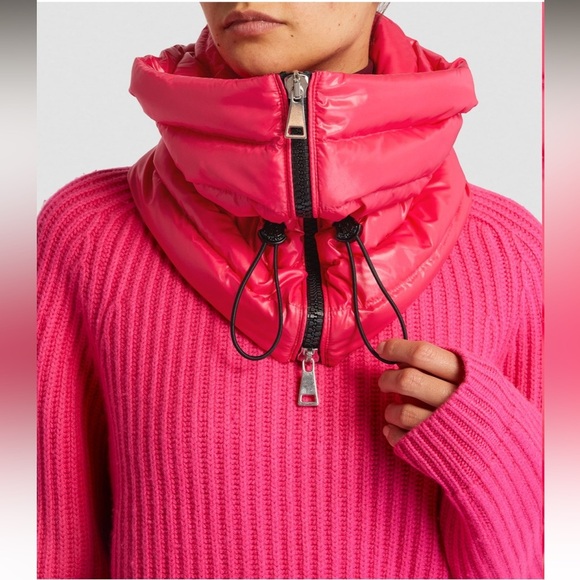 New! MONCLER Down Neck Warmer/ Scarf 🩷 NWT ' - Picture 1 of 14